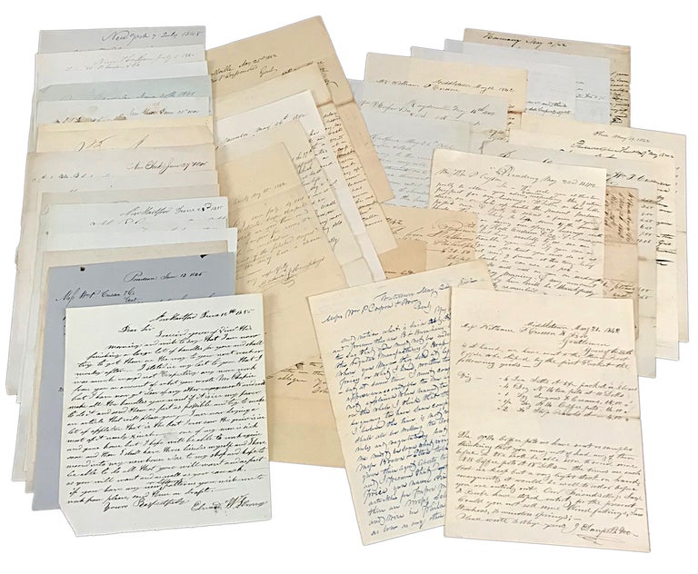 [143728] 1837–1845 Manuscript Correspondence of William P. Cresson Company of Philadelphia. W P. Cresson, Co.