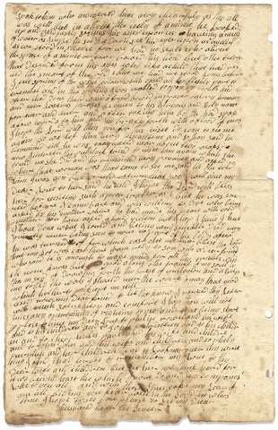 [1755 Autograph Letter Written by a Woman Traveling in Philadelphia, likely a Quaker Minister, concerning the First Familicide in America, Murderer John Myrack].