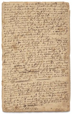 [1733 Manuscript Sermon Attributed to Calvinist Minister, Rev. Mr. Ward, likely Preached in Haverhill, Massachusetts during the First or Great Awakening].