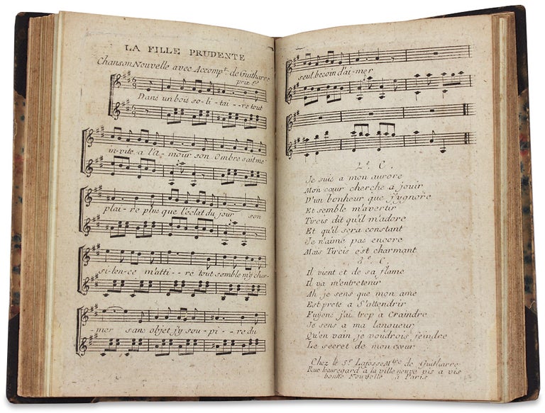 [146343] [Collection of Eighteenth-Century Secular French Sheet Music bound up and kept by Philadelphian Samuel Breck, Jr.]. Samuel Breck, 1771–1862.