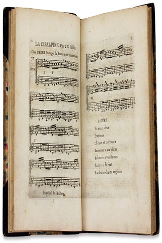 Samuel Breck, Jr. of Philadelphia — Bound volume of 1787 Paris sheet music, 64 compositions.