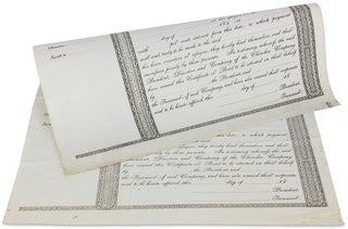 [Two c. 1845–1849 Bond Certificates of the Cherokee Company of North Carolina, from the time of the Indian Removals].