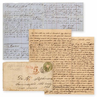 372394] [1851 and 1861 St. Helena Island Autograph Letters Signed to Dr. Robert Stephenson,...