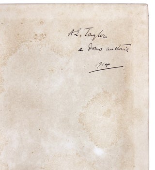 The Idealistic Reaction Against Science. (Inscribed, Dedicatee’s Copy)