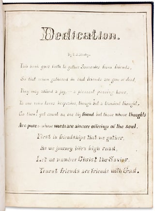 Album of Love [Mystic, Connecticut Friendship Album, published c. 1850s with 1859–1861 entries].