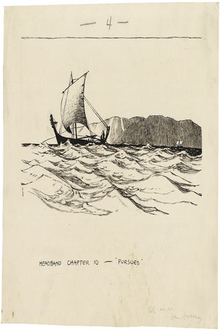 Original Artwork for Eastward Sweeps the Current: A Saga of the Polynesian Seafarers by Dan Sweeney for Alida Sims Malkus.