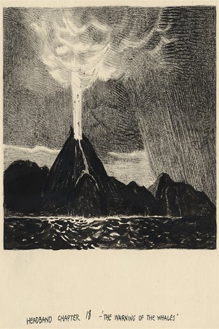 Original Artwork for Eastward Sweeps the Current: A Saga of the Polynesian Seafarers by Dan Sweeney for Alida Sims Malkus.