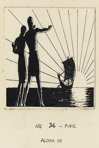 Original Artwork for Eastward Sweeps the Current: A Saga of the Polynesian Seafarers by Dan Sweeney for Alida Sims Malkus.