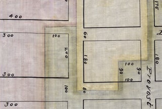 Nineteenth Century Copy of 1854 Land Indenture and Plat Map for Hudson River Front Property in Jersey City, New Jersey