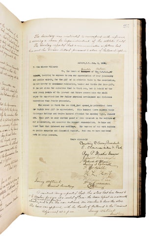 1885–1910 YMCA Manuscript Minute Books from Auburn, New York with Related Letters, Manuscripts and Ephemera.