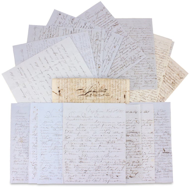 [3725494] [1845–1851, 17 Autograph Letters Signed from Physician O.L.R. White of Illinois to his Brother]. O L. R. White.
