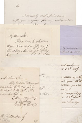 U.S. Navy Secretary Isaac Toucey, 1856–1863 Collection of Letters and Document Signed.