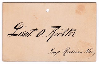 [Autograph of Baron Othon de Richter, Imperial Russian Navy commander, trapped in the United States at the outbreak of the Russian Revolution]