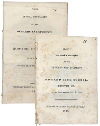 3726136] [Fayette, Missouri, 4 Titles:] Annual Catalogue of the Officers and Students of Howard...