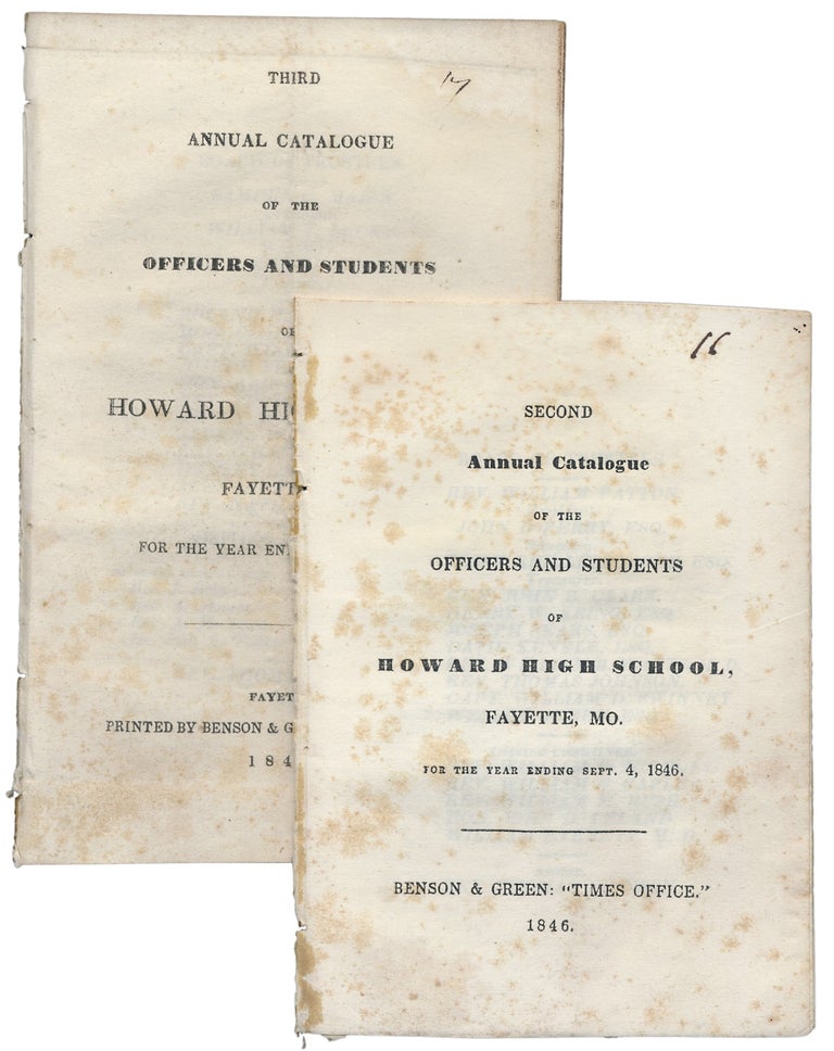[3726136] [Fayette, Missouri, 4 Titles:] Annual Catalogue of the Officers and Students of Howard High School, Fayette, Mo. Howard High School.