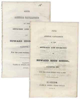 [Fayette, Missouri, 4 Titles:] Annual Catalogue of the Officers and Students of Howard High School, Fayette, Mo. ...