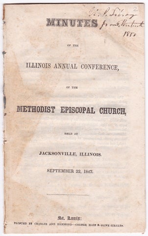 3726184] Minutes of the Illinois Annual Conference, of the Methodist Episcopal Church, held at...