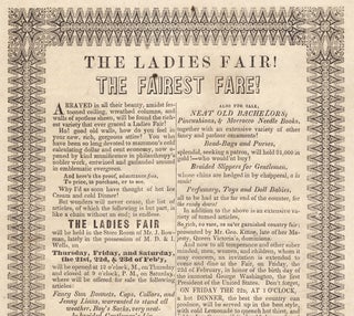 The Ladies Fair! The Fairest Fare! (Women’s Activities, Food, & George Washington)