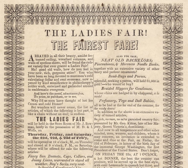 [3726207] The Ladies Fair! The Fairest Fare! (Women’s Activities, Food, & George Washington). Muncy The Ladies of St. James' Church.