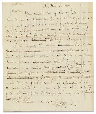 [1864 to 1873 Letters with Medical Content by or concerning Civil War Surgeon Edwin C. Bidwell, 31st Massachusetts Volunteers].