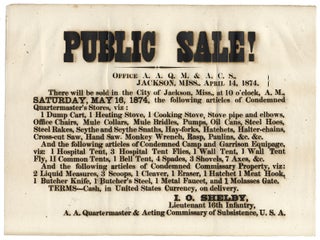3726336] Public Sale! ... There will be sold in the City of Jackson, Miss. ...May 16, 1874, the...