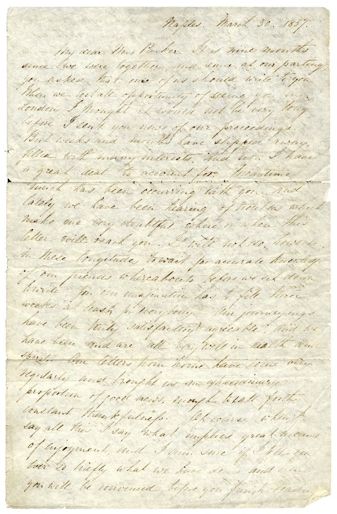 [3726384] 1867 Autograph Letter Signed by Anna Eliot Ticknor, Author, Educator, Founder of America’s First Correspondence School. Anna Eliot Ticknor, 1823–1896.