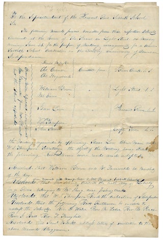 3726438] Manuscript Resolutions to Organize a Fourth of July Procession ca. 1843, in Columbia...