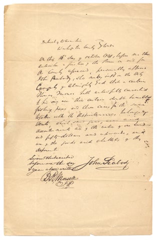 3726447] 1841 District of Columbia Legal Manuscript re: a Converted Double Barreled Fowling Gun....