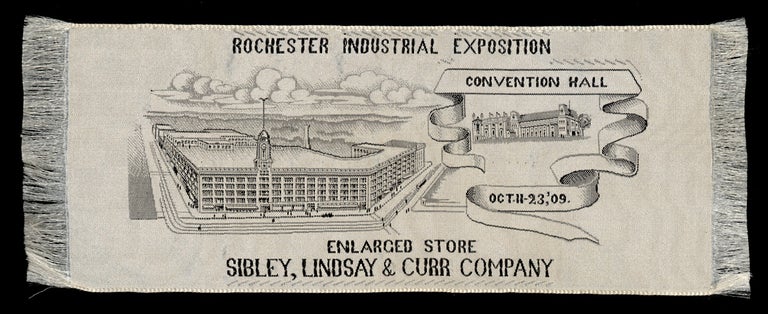 [3726462] 1909 Rochester Industrial Exposition Silk Ribbon. Rochester Industrial Exposition, Lindsay Sibley, Curr Company.
