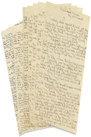 Manuscript for “Pearls and Canes” by William F. Vassall, 1916 New York City mystery published in Detective Story Magazine.