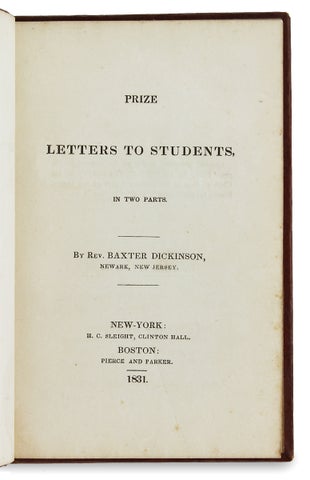 Prize Letters to Students in Two Parts.