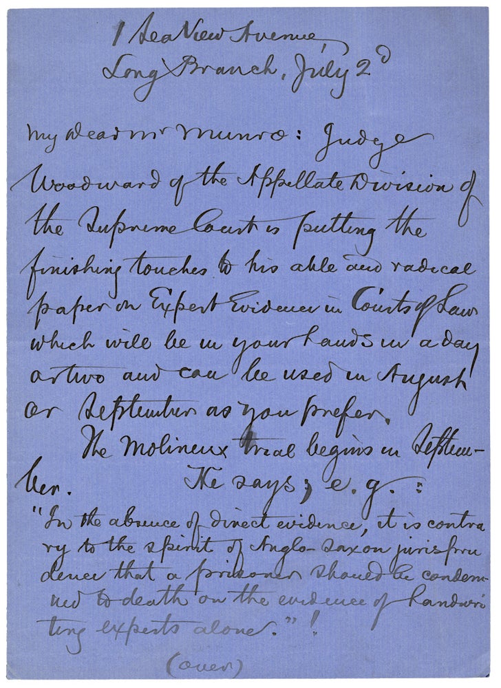 [3726478] C.1902 ALS by Virginian John Paul Bocock, Attorney, Poet, and Journalist. John Paul Bocock, 1856–1903.
