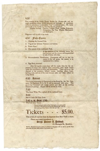 First Annual Gymkhana of the Veterans and Actives of the Ninth Company Seventh Regiment, N.G.N.Y. Saturday, September 14th 1907.