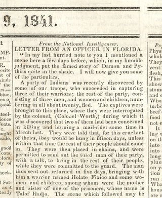 The Lowell Courier. [Sixty-five issue from 1841 by this Lowell, Massachusetts tri-weekly newspaper]