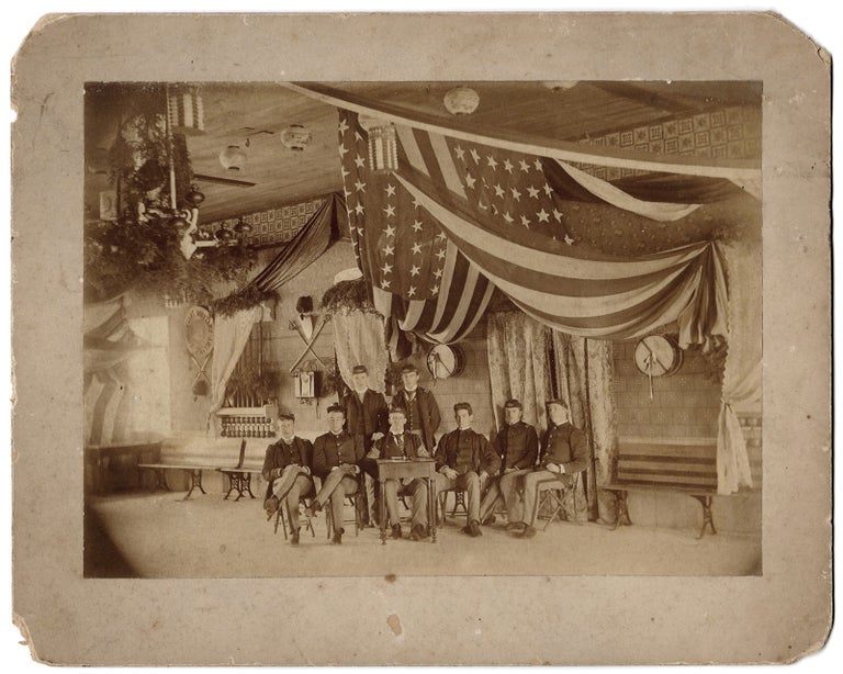 [3726652] [C.1880s Albumen Photograph of Cadets at Cayuga Lake Military Academy, Aurora, New York]. Cayuga Lake Military Academy, 1870–1945, Walter Douglas Young.