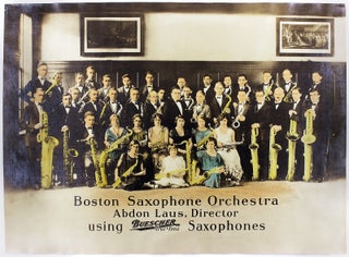 Boston Saxophone Orchestra. Abdon Laus, Director using Buescher True Tone Saxophones.