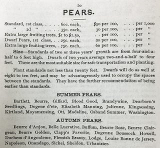 Catalogue and Price List of the Snow Hill Nurseries Near Snow Hill, Md. [...] Worcester Co., Md.