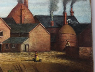 [Folk Art Painting of Bottle Kilns and Pottery Factory].