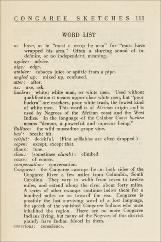 [Autographed by Tad and Scip:] Congaree Sketches. Scenes from Negro Life in the Swamps of the Congaree and Tales by Tad and Scip of Heaven and Hell with Other Miscellany. [Autograph Edition]