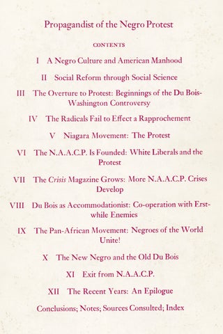 W.E.B. Du Bois: Propagandist of the Negro Protest.