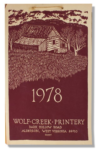 3727409] 1978 Wolf Creek Printery ... Alderson, West Virginia. [small press calendar]. Wolf Creek...