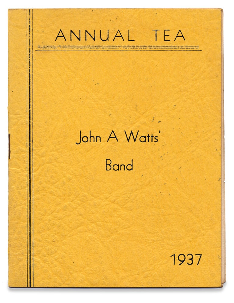 [3727449] Annual Tea. John A. Watts Band. 1937 [African-American Fraternal Organization]. No. 224 John A. Watts Lodge, I. B. P. O. E. W.