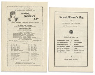 [1922–1948 African-American Church Programs for Annual Women’s Days etc.].