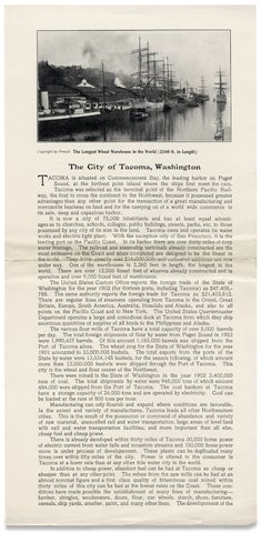 The City of Tacoma Washington. [c.1904 illustrated broadsheet]