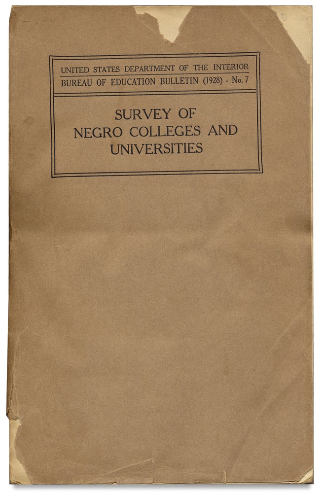 [3727988] Survey of Negro Colleges and Universities. Arthur Klein.