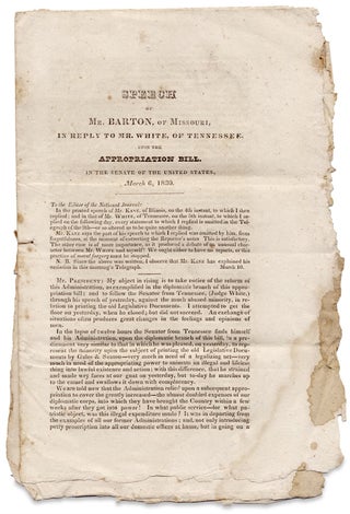 3728018] Speech of Mr. Barton, of Missouri, in Reply to Mr. White, of Tennessee, Upon the...