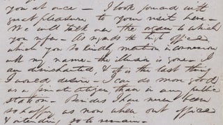 [1850 ALS from Robert J. Walker, U.S. Secretary of Treasury under President James K. Polk, writing about his Disenchantment with Public Office].