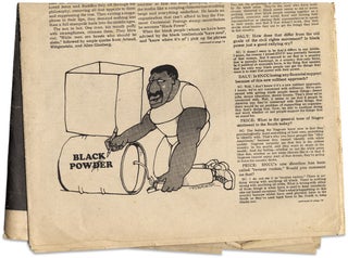 Ishmael Reed’s “Black Power in the Ghetto: two flags, a stepladder, and a megaphone” [within The East Village Other].