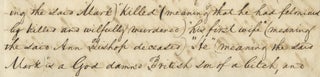 [C.1833 Legal Manuscript: Defamation of Character in Maryland, A Public Accusation of Spousal Murder and of “Murdering” American Citizens in the War of 1812].