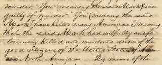[C.1833 Legal Manuscript: Defamation of Character in Maryland, A Public Accusation of Spousal Murder and of “Murdering” American Citizens in the War of 1812].